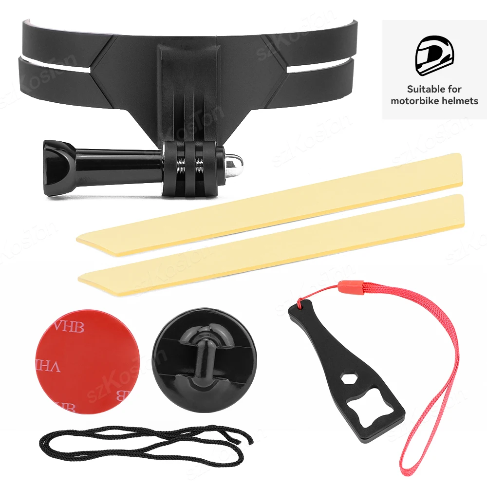 Подбородок для шлема на все лицо для GoPro Hero 13 12 11 10 9 8 Yi 4K для Insta360 X4, складной ремешок для камеры, аксессуары для крепления спереди