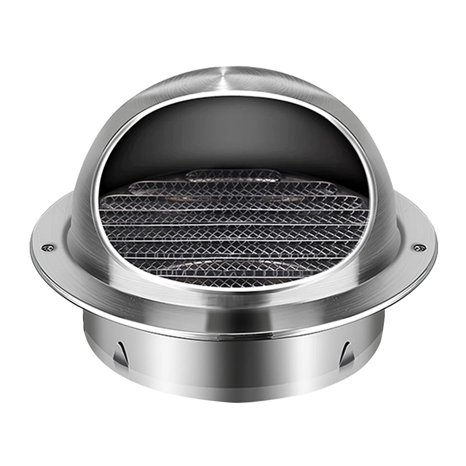 80/100/50MM Stainless Steel Exterior Wall Air Outlet Grille Round Heating Cooling Vent Cover Wall Ceiling Vent Cooling Vents Cap