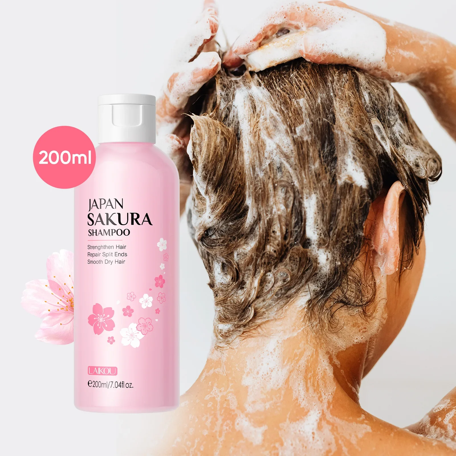 LAIKOU Sakura Shampoo Hair Conditioner Repair Damaged Moisturizing Nourishing Anti Dandruff Oil Control Shampoos Cleansing Care