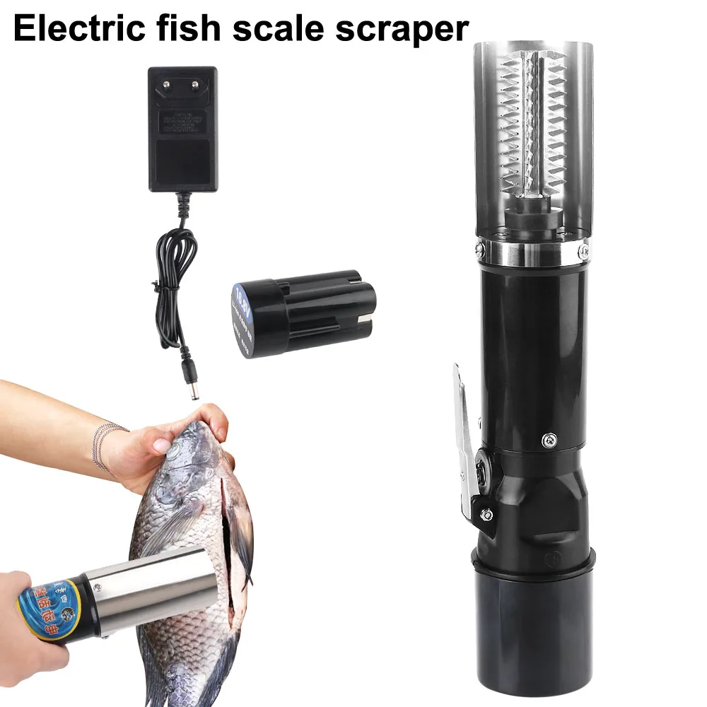 Seafood Knif Charging Adapter Electric Fish Scale Scraper Remover Cleaner Tool Waterproof Fishing Clean Easy Fish Stripper 120W