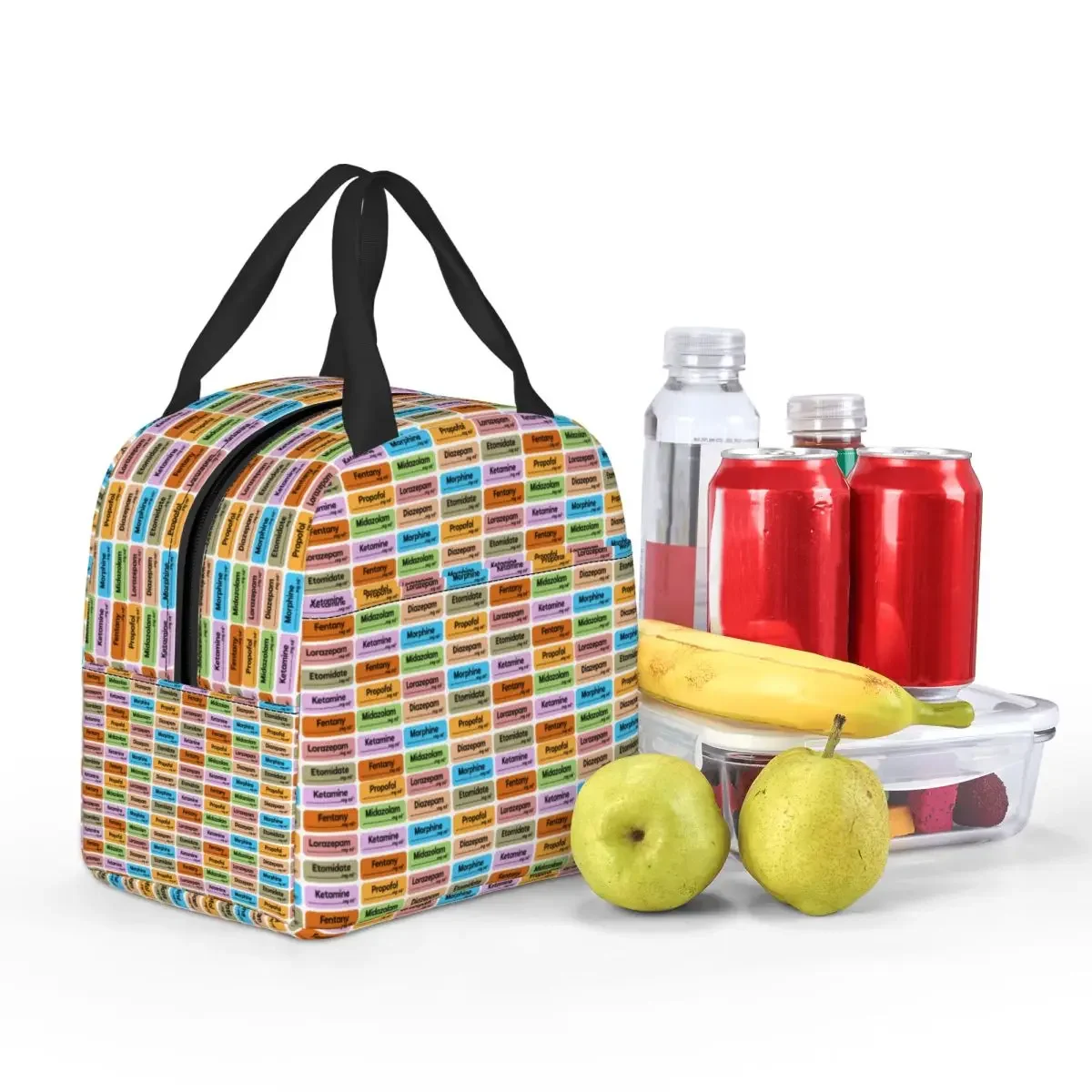 Anesthesia Drugs Color Coded Syringe Labels Insulated Lunch Bags Women Resuable Thermal Cooler Bento Box Outdoor Camping Travel