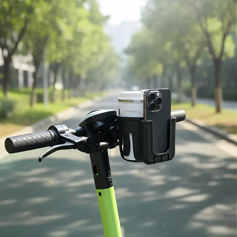 1Pcs Bicycle Accessories 2-in-1 Bicycle Universal Mobile Phone Holder&Cup Holder Multifunction Baby Stroller Phone Holder