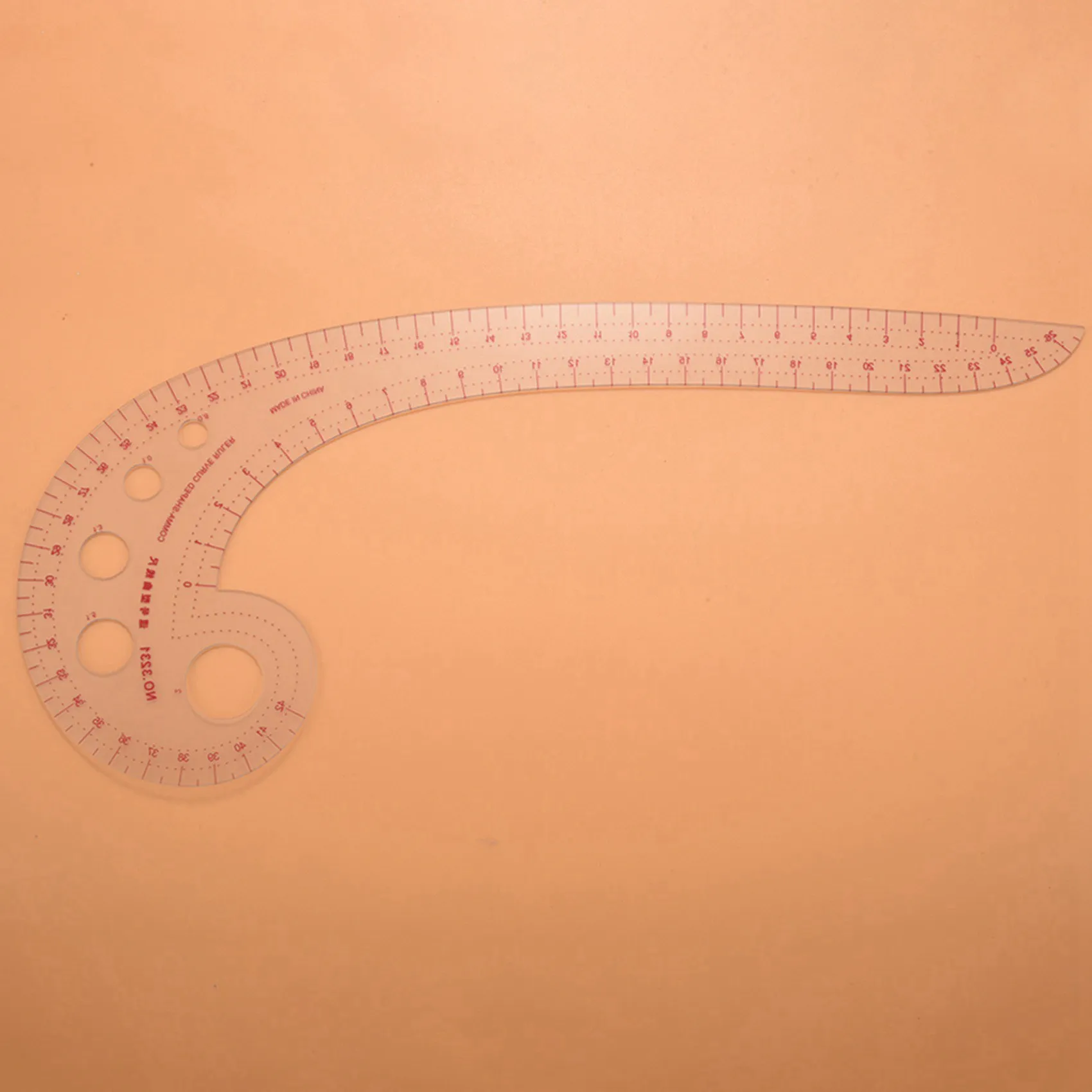 Efficient 5Pcs 11.8 Inch Long Comma Shaped Plastic Transparent French Curve Ruler Spline