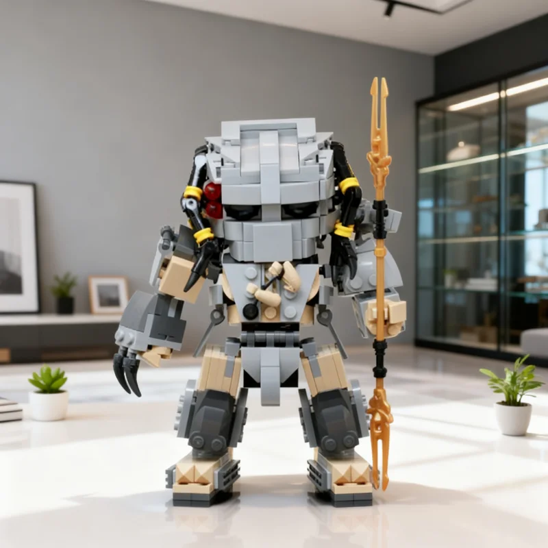 485pcs MOC PREDATOR Model Building Blocks Christmas Gift Toy Construction Creative Collection Birthday Idea Display Assemble
