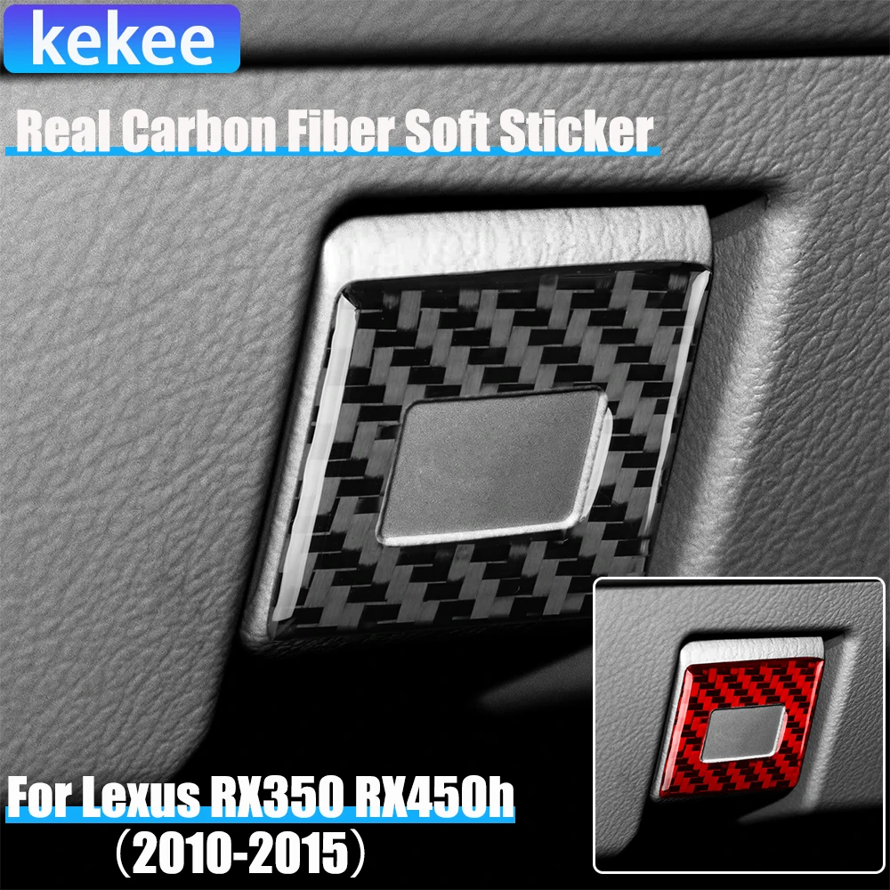 

Real Carbon Fiber Car Accessories Hood Switch Decorative Cover Soft Sticker For Lexus RX350 RX450h 2010 2011 2012 2013 2014 2015