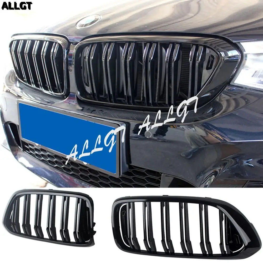 

Car Front Bumper Grill For BMW 6 Series GT G32 640i 630i 2018 Auto Two Fin Grille Gloss Black