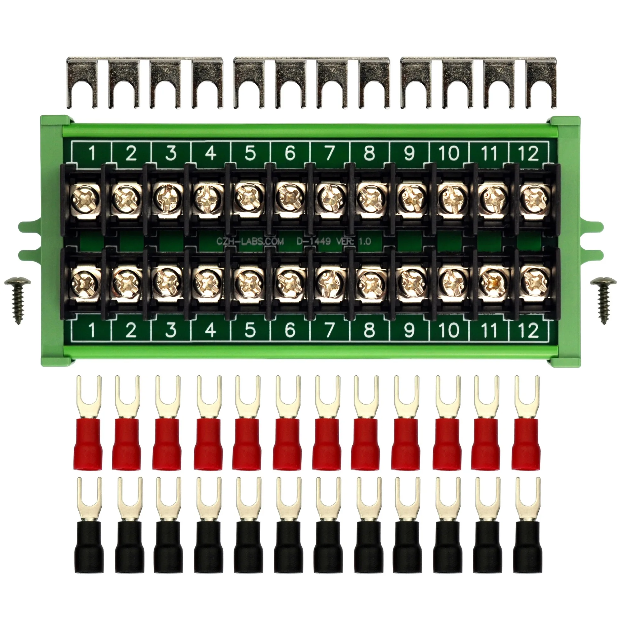 20Amp 2x12 Position Barrier Terminal Block Module