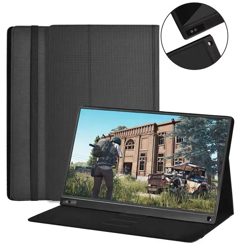 Przenośny monitor dotykowy o wysokiej rozdzielczości 15,6 do laptopa do gier 4k Type-C*2 +MINI interfejs multimedialny o wysokiej rozdzielczości +Micro USB