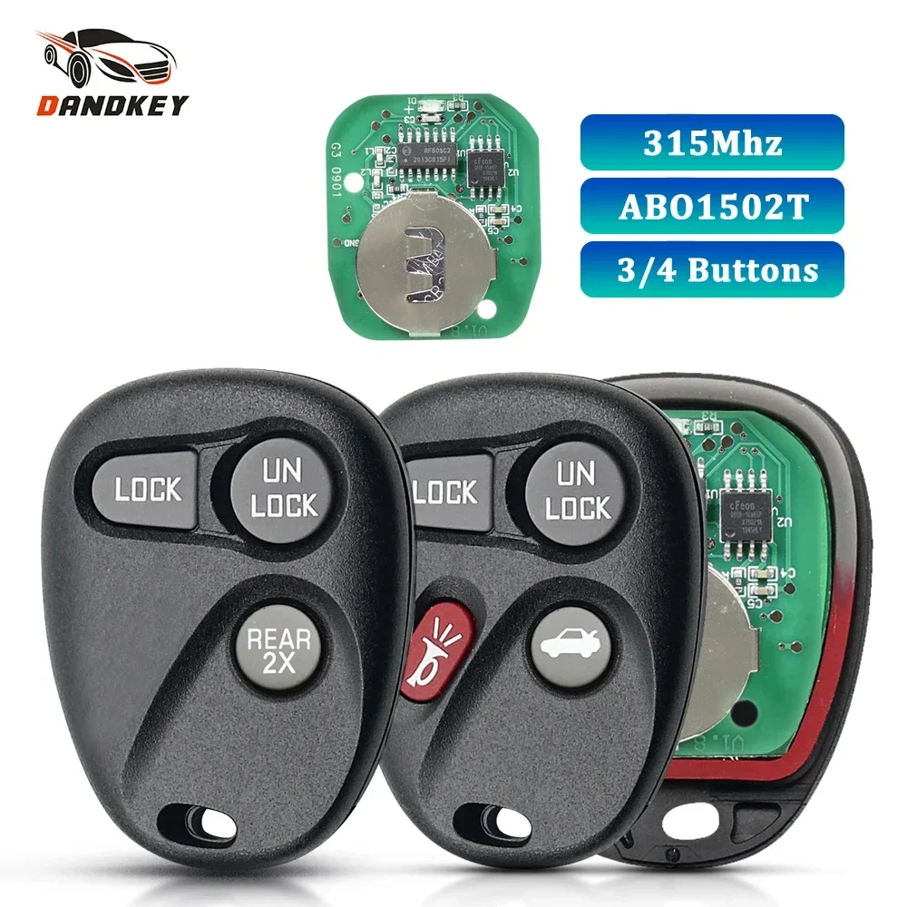 

Dandkey 315Mhz 3/4BTN Remote Car Key Fob ABO1502T for Chevrolet Avalanche Cadillac Escalade Tahoe SUBURBAN TRACKER GMC YUKON