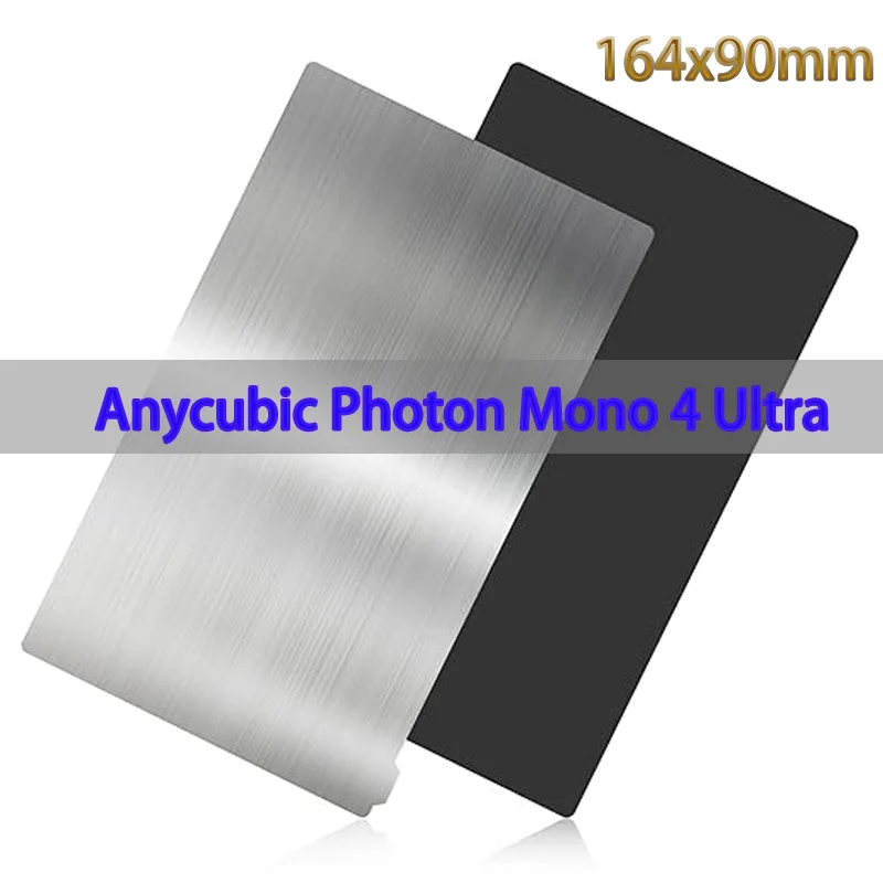 ENERGETIC Resin 3d Printer Build Plate 164x90mm Anycubic Photon Mono 4/Mono 4 Ultra Flexible Steel Sheet + Magnetic Base