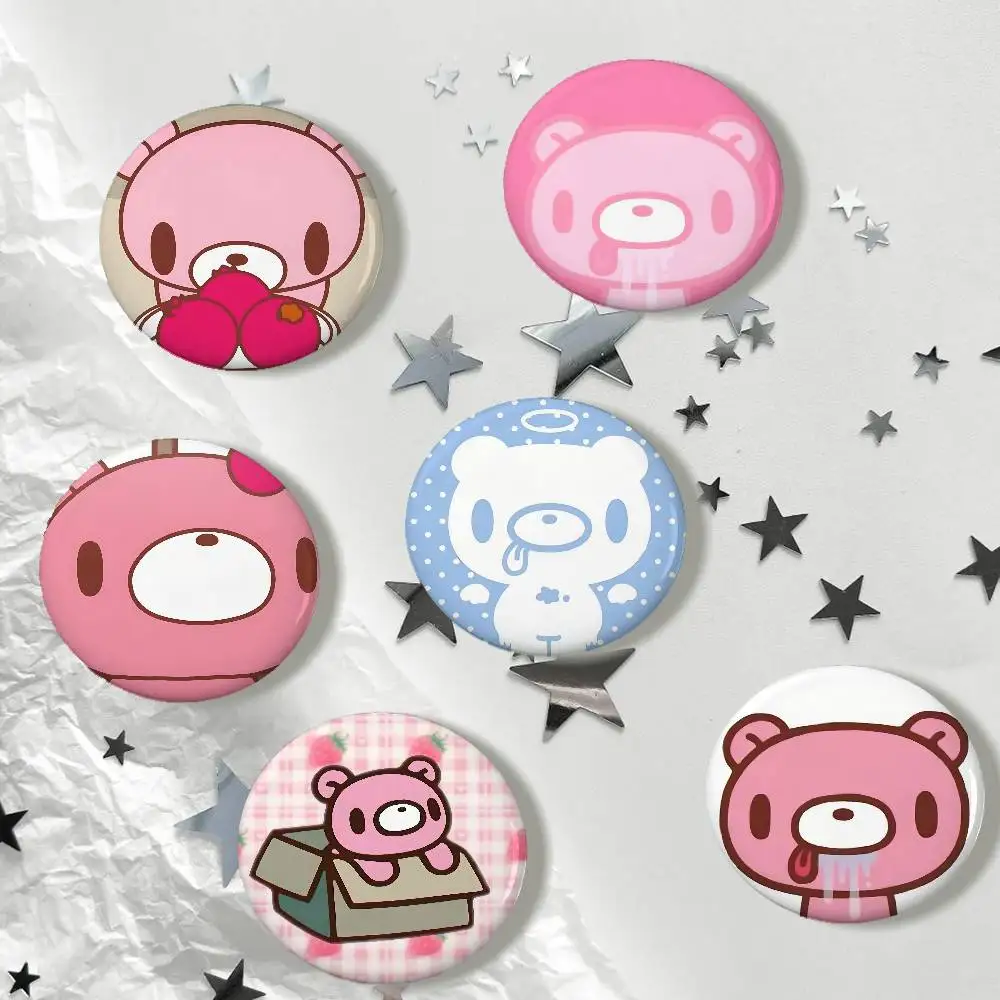 Cute G-Gloomy Bear Exquisite Tinplate Brooches Sleek Badge Lapel Pins For Bag Accessories Practical Souvenir Gifts