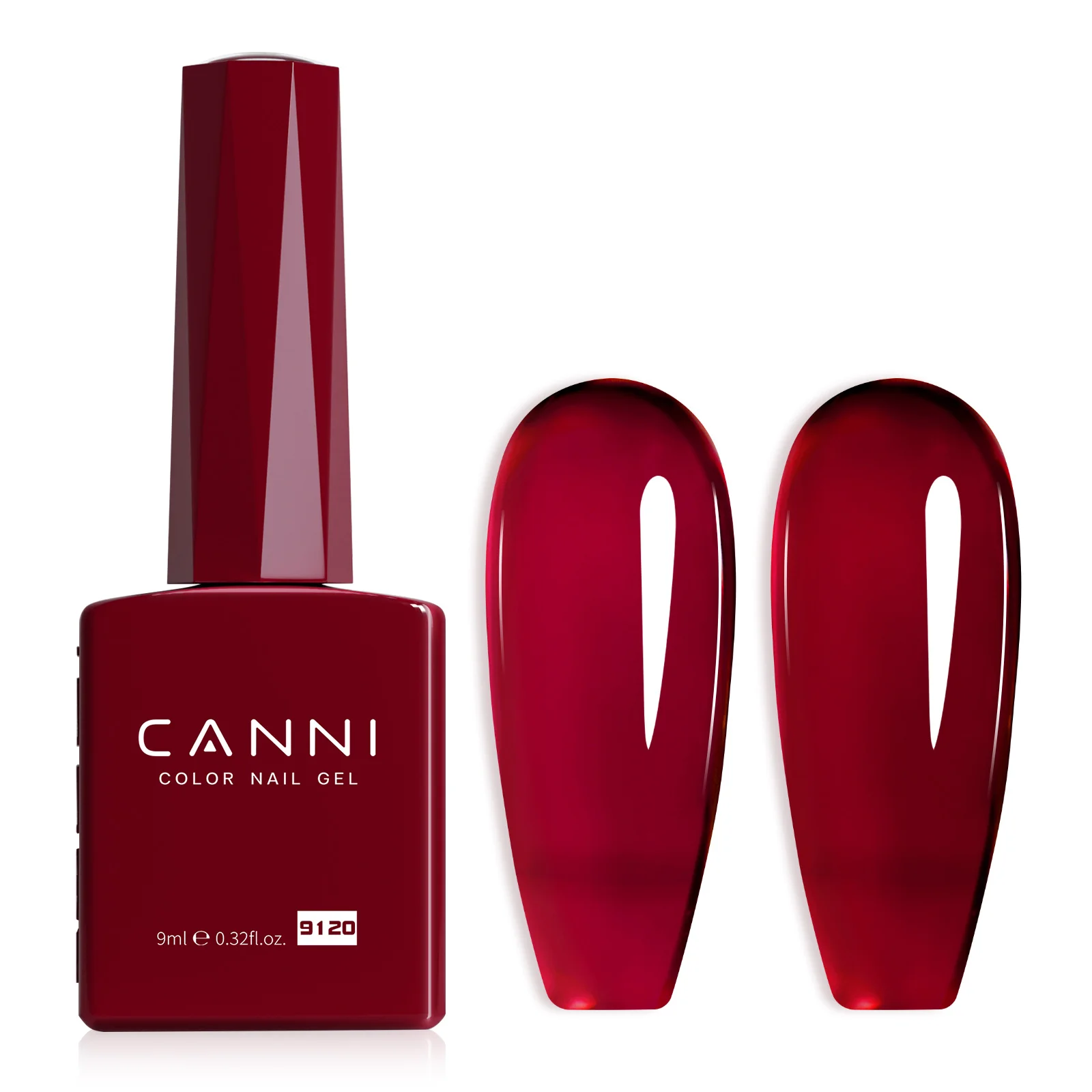 CANNI Gel Nail Polish Crystal Clear Red Blood Red HEMA FREE Fantastic Ultra Gorgeous Color Soak Off UV LED Semi Permanent Gel9ml