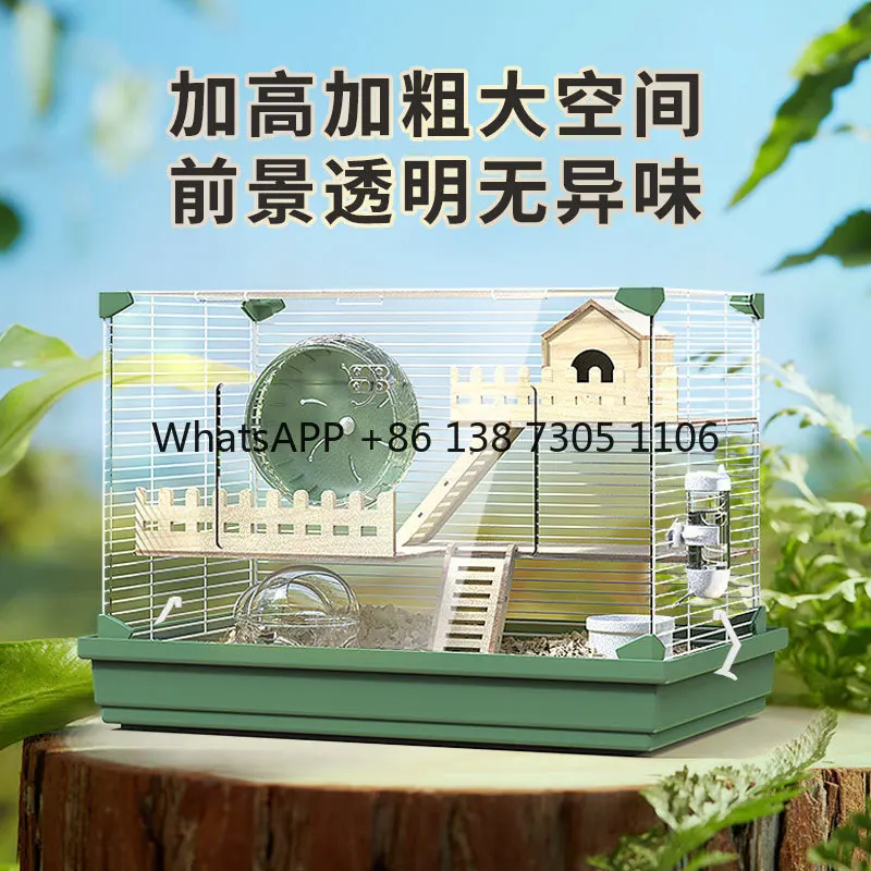 

Sky Hamster Cage Basic Cage Acrylic Fully Transparent Villa Hamster Cage Golden Bear Family
