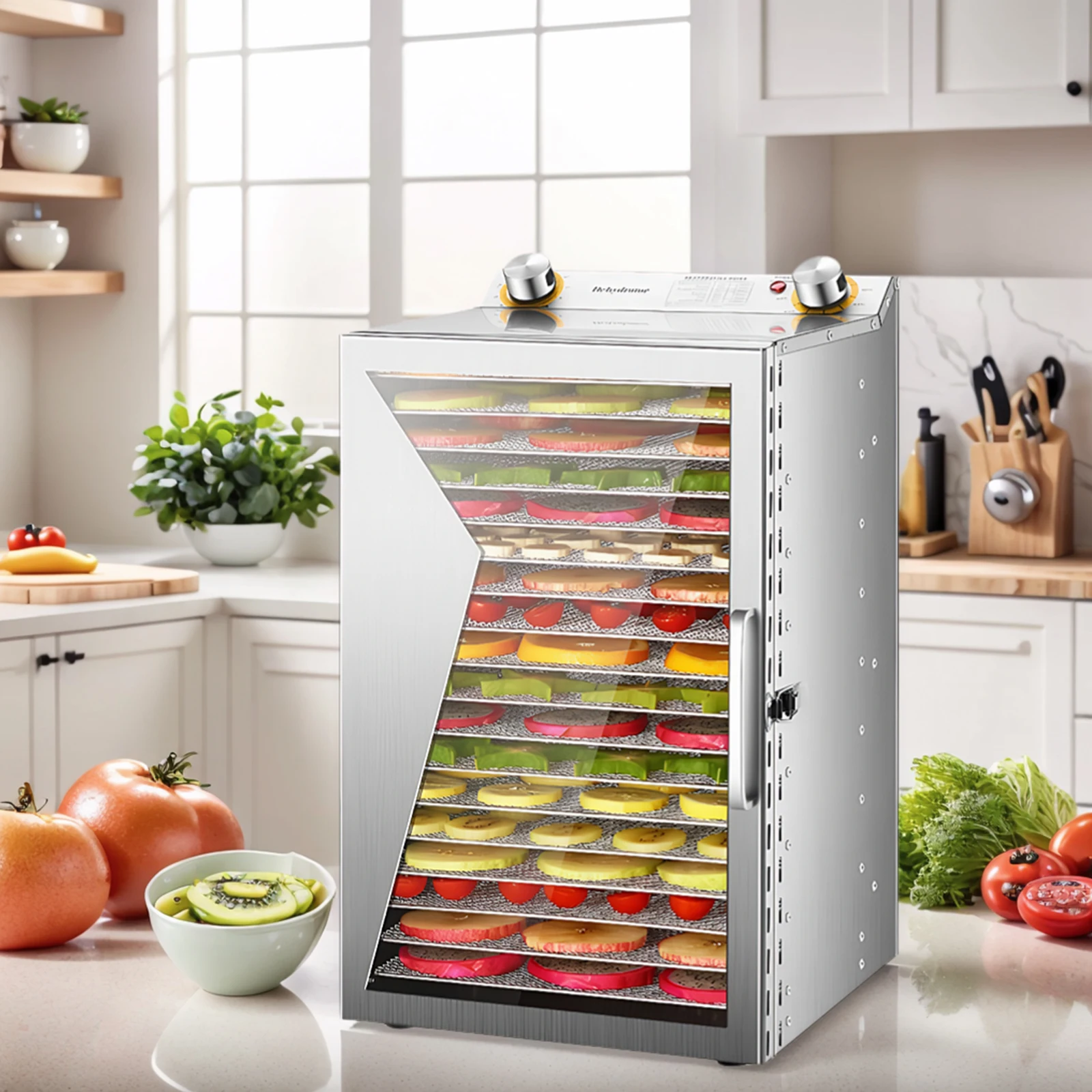 Deshidratador de alimentos de 18 capas, deshidratador de frutas y carne, máquina de frutas secas para carne, frutas, setas, carne, comida para mascotas