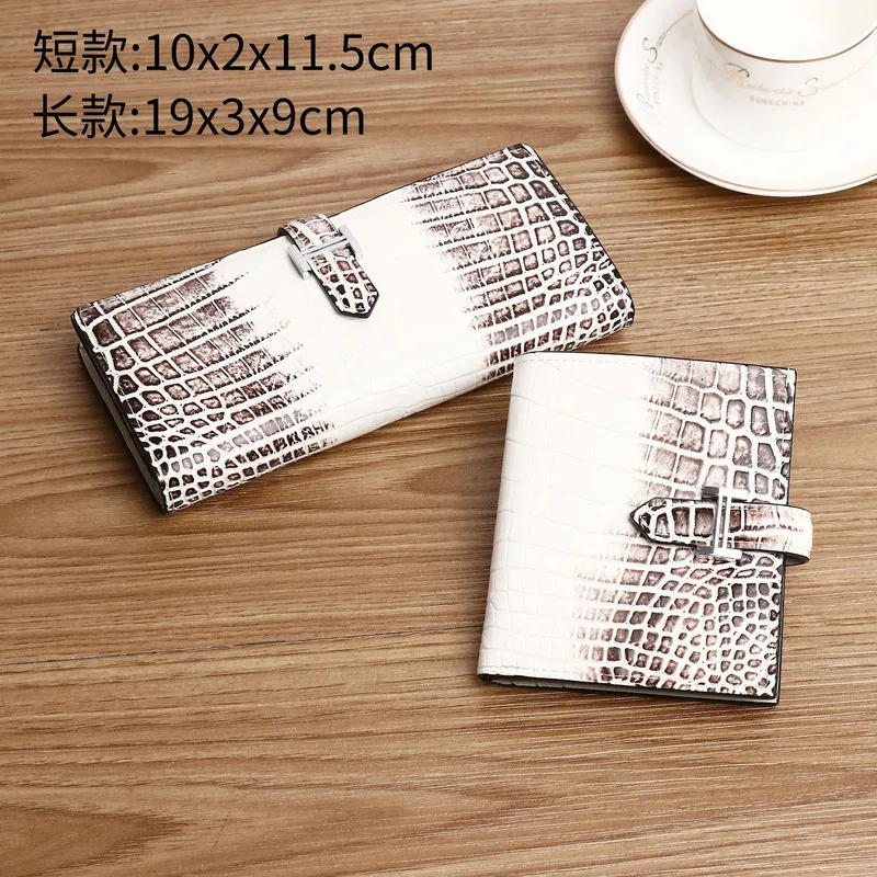 

New Crocodile Pattern White Women's Long Short Wallet Multi Card Position Handbags Holders Purse Coin Purse Holder Women Wallets