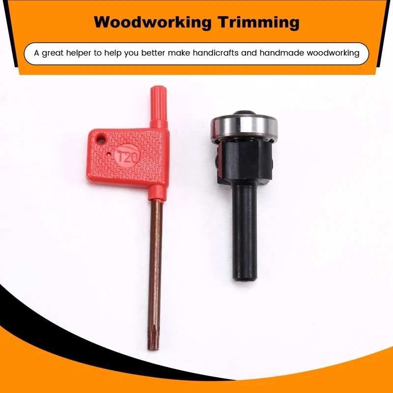 8mm fresa de borda dupla com rolamento nivelado guarnição roteador bit para trabalhar madeira mão fazendo gaveta ferramenta 8x22x12mm