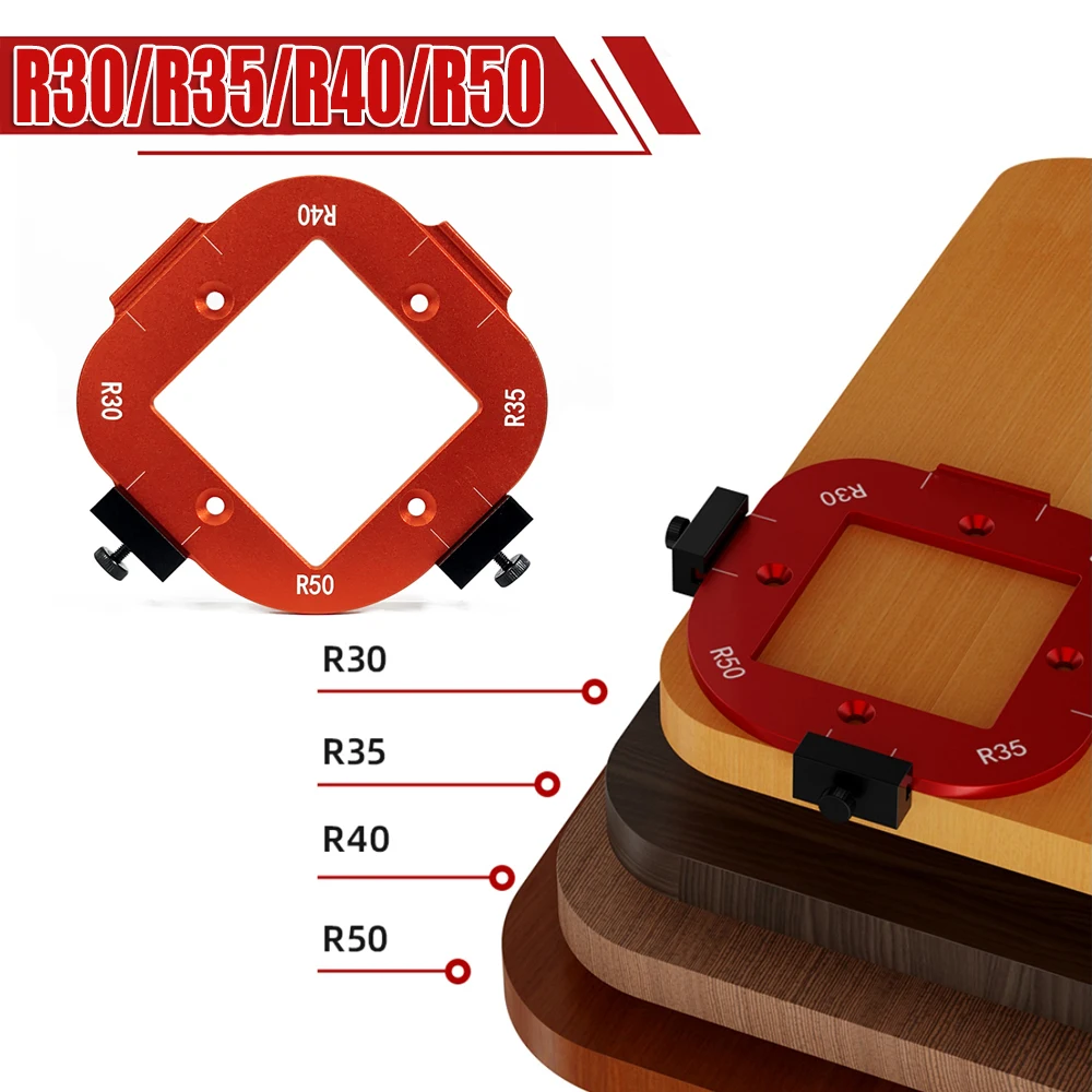 Trimming Machine Cutting Fillet Template R-angle Arc Template for Woodworking Electric Router Slotting Wardrobe Woodboard Tools