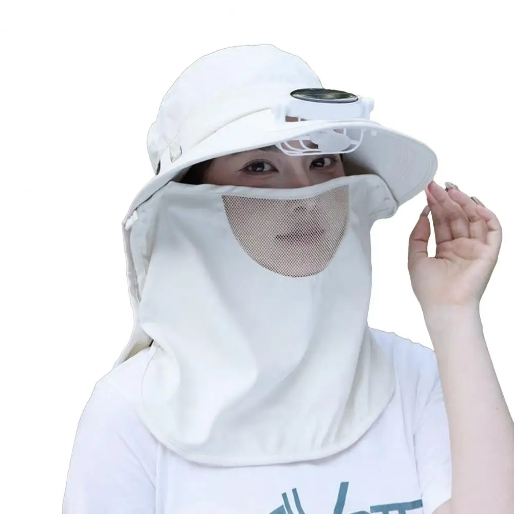 Hiking Sun Hat with Fan Lightweight Travel Hat with Built-in Solar Fan Upf 50 Breathable Wide Brim Cap for Hiking Camping
