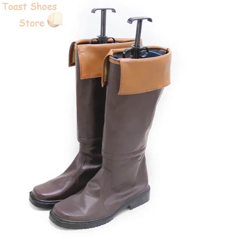 Chaussures de Cosplay en PU, Bottes de Carnaval d'Halloween, Accessoire de Costume