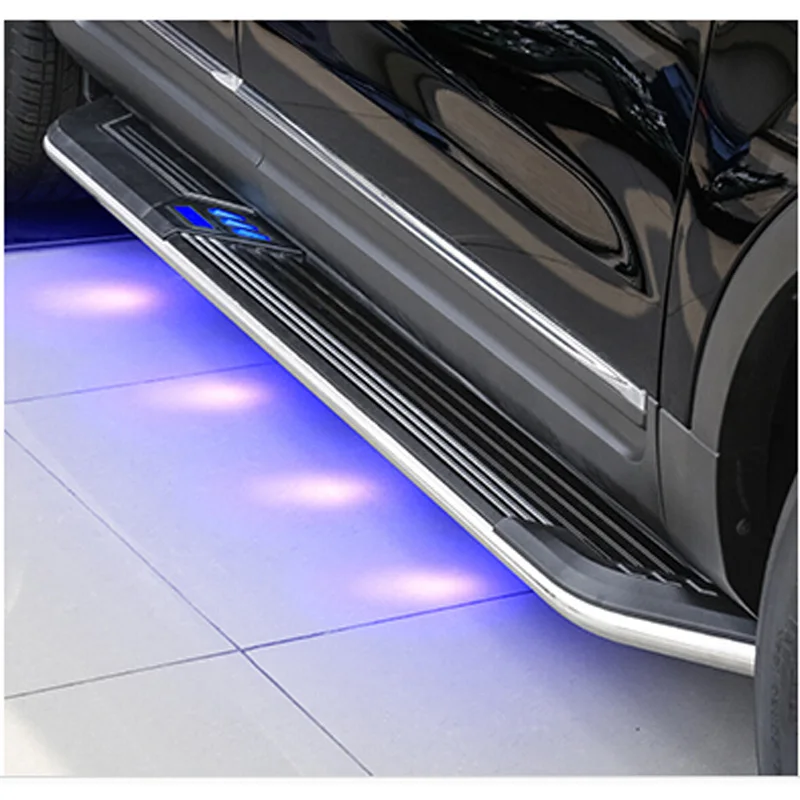 New arrival LED light running board nerf bar side step for Toyota Highlander/Kluger 2015-2021, can load 300kgs,ISO9001 quality