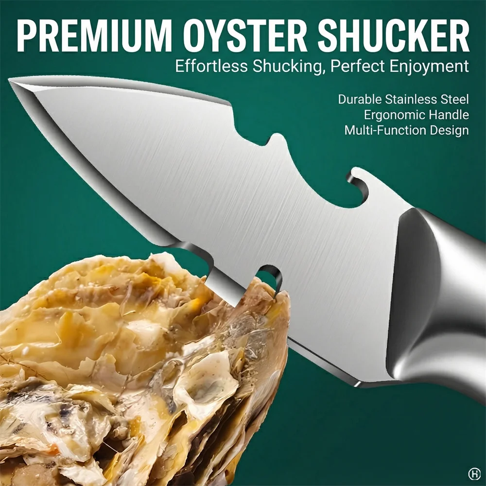 Cuchilo para ostras,Shucker de fronder afilados, herramienta abridor de mariscos,abridor d almeja de almeja de acerca cangrejo y