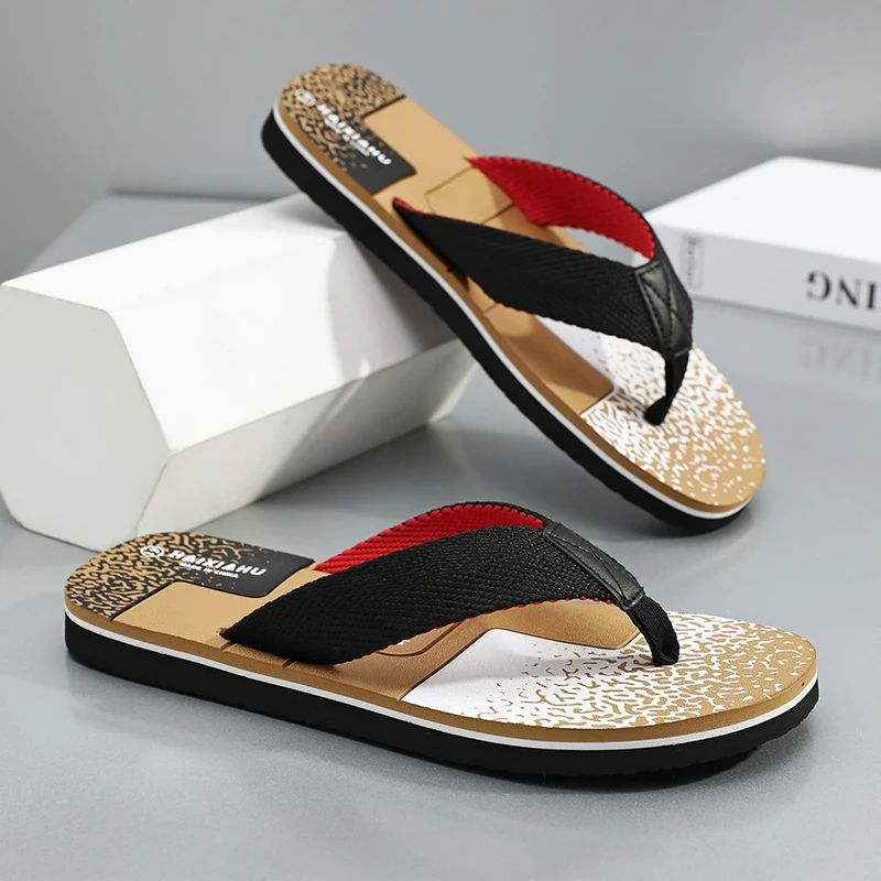Men Flip Flops High Quality Brand Summer Beach Flip Flops Men Fashion Summer Outdoor Sandal  Brand Summer Men Beach Flip