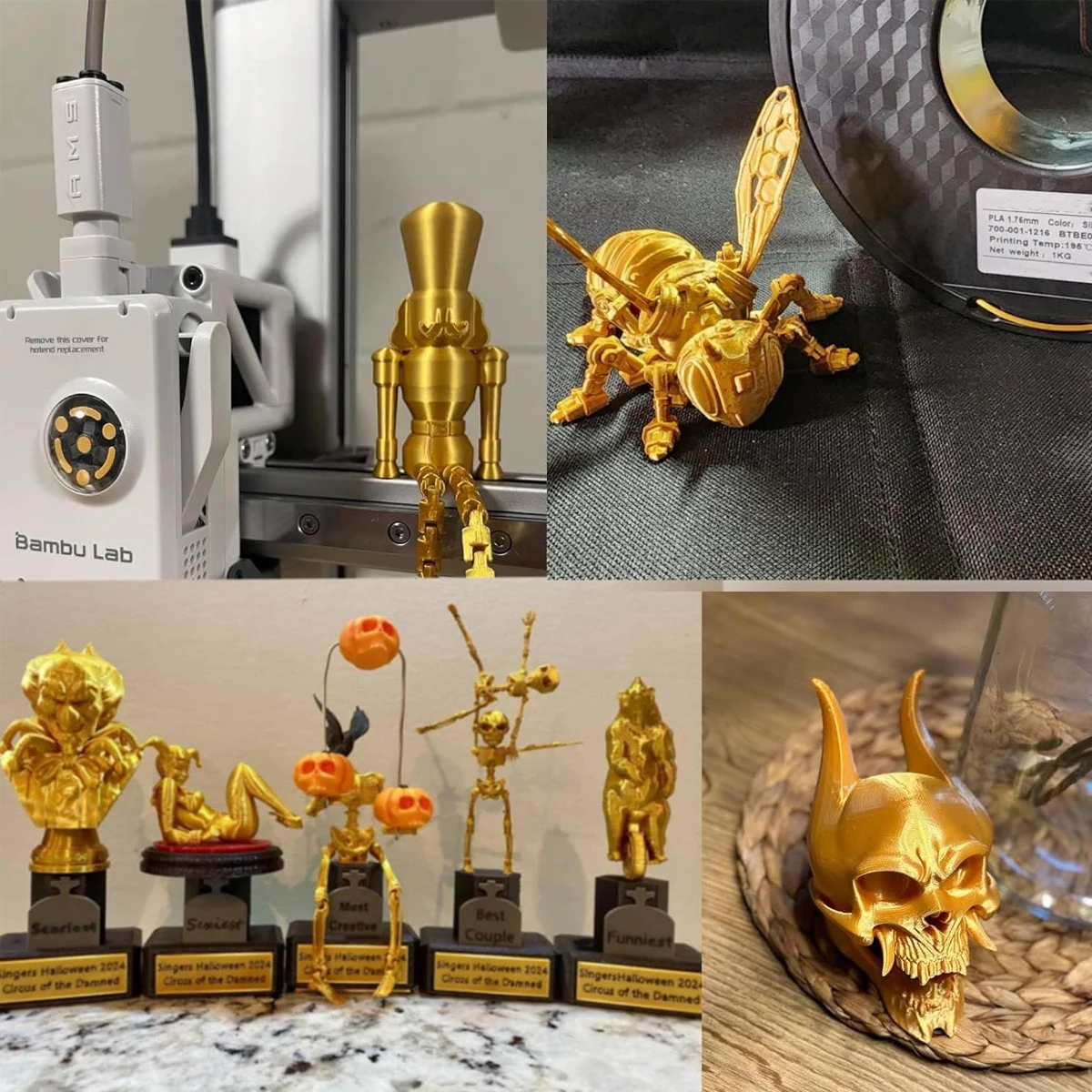 250g 500g 1kg Filament Silk Gold PLA 1.75mm Materiał do drukarek 3D Silk Gold PLA do drukarek 3D, przewód filamentowy, pakowanie próżniowe — zdjęcie produktu 6