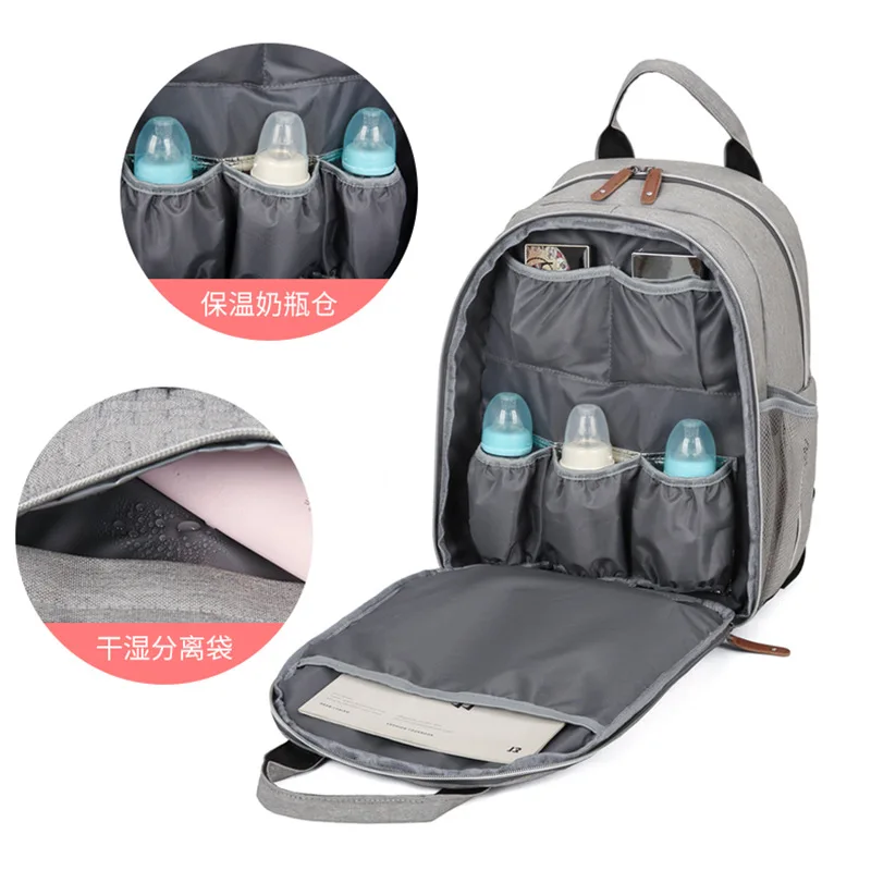 New Multifunctional Diaper Bag for Moms Large Capacity Baby Insulated Backpack for Outdoor Travel