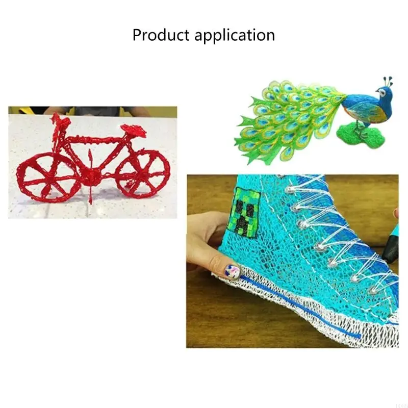 

D08B 1.75mm Diameter PCL 3D Pen Filaments Random Color, Smooth Texture Filaments for Low Temperature 3D Printing Pen