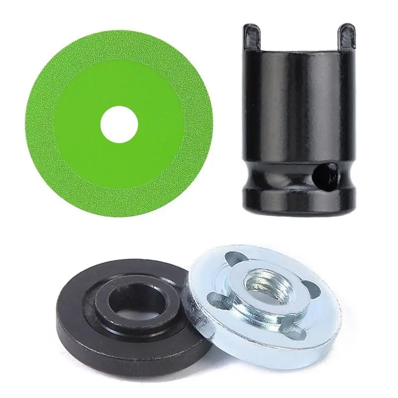 AEE8-4PCS Glass Cutting Disc Set With Adapter Jade Wine Bottles Chamfering Cutting Blade Glass
