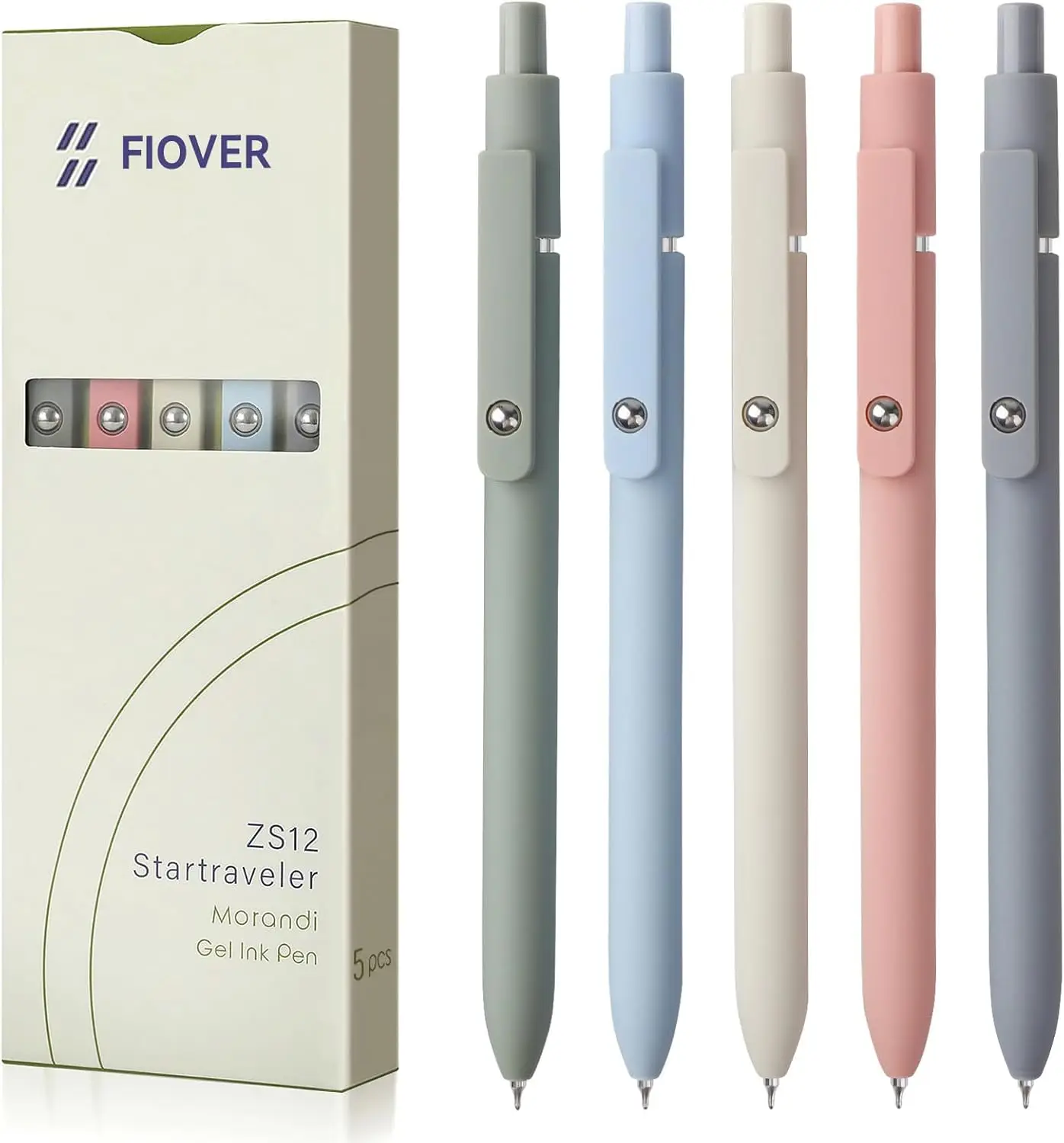 

Набор из 5 быстросохнущих гелевых ручек с тонким наконечником, выдвижным роллером и черными чернилами для плавного письма в школе, офисе, дома