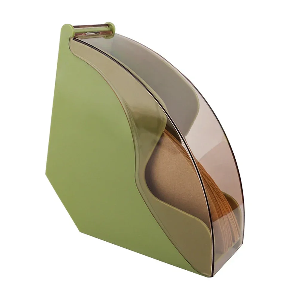 Coffee Filter Paper Holder Box Napkins Dispenser Shelf Storage Container Holder Rack Acrylic Cover For Home Kitchen Utensils
