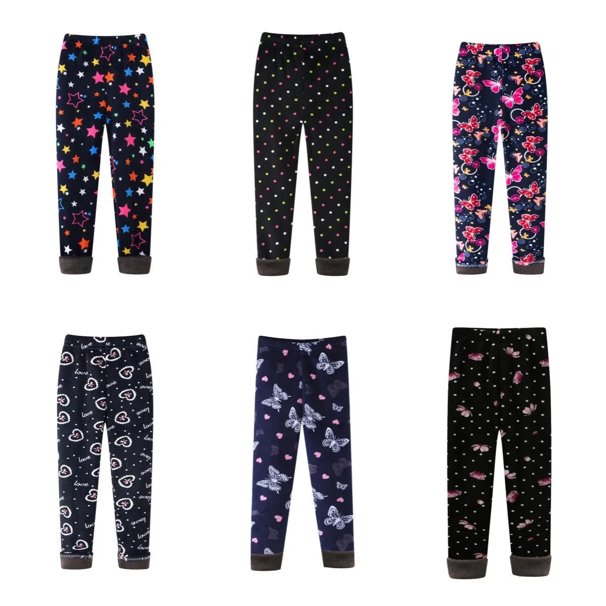 SheeCute Girls Winter Warm Pants Kids Fleece Lined Leggings for 3-11 Years SCW8101