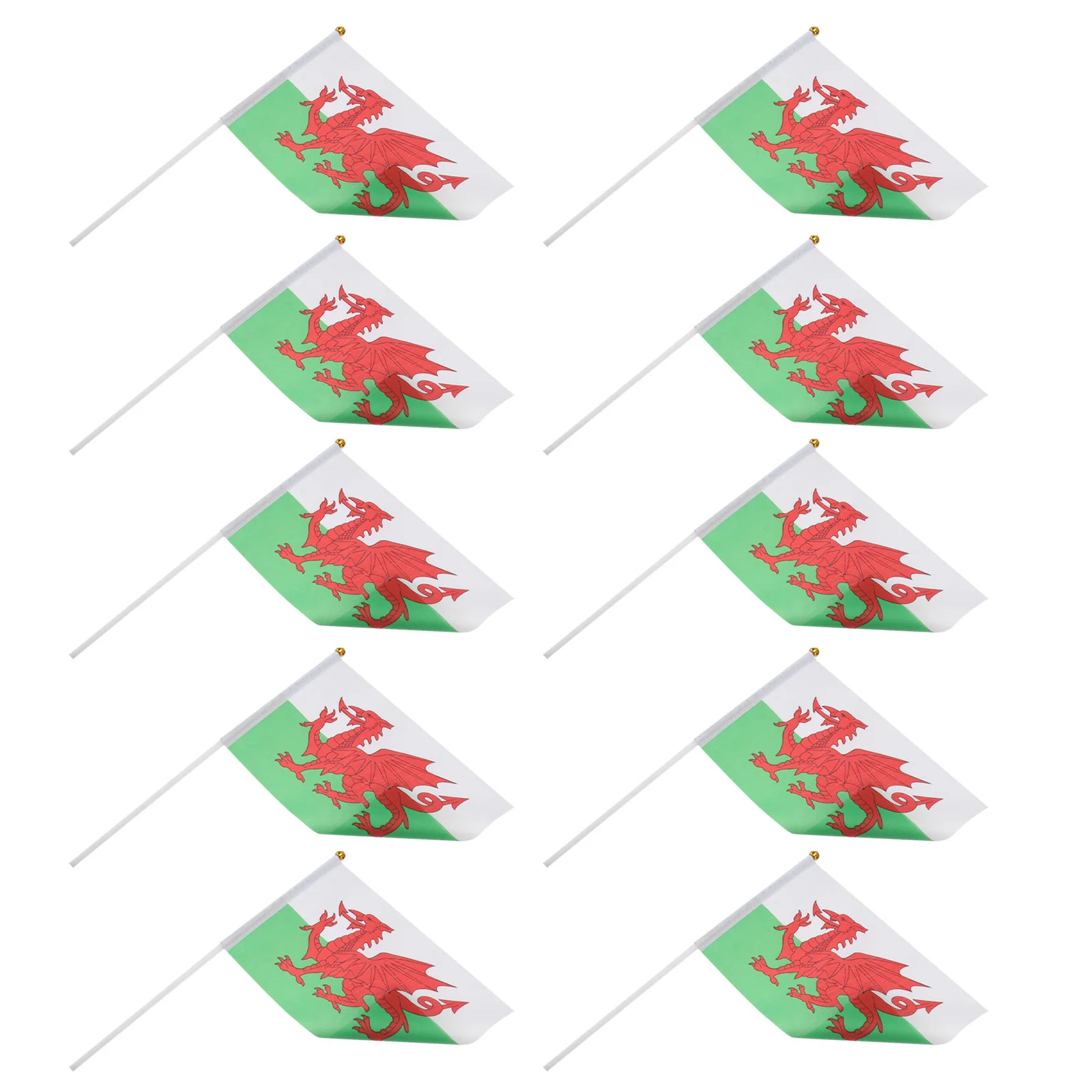20Pcs Mini Hand Waving Flags Polyester 14x21cm Lightweight for International Sports Events School Use
