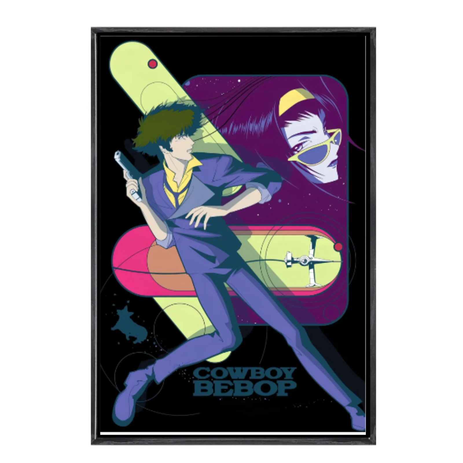 

Japanese Manga Multi-Size Canvas Poster Double Framed Wall Art,Cowboy Bebop Home Decor for Living Room Bedroom