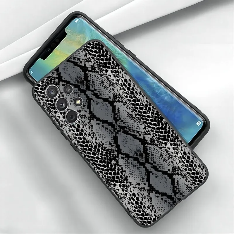 Snake Skin Print Animal Phone Case For Samsung A 14 24 05 34 54 72 50 50s 33 53 23 22 21 20 40 70 S 72 81 12 32 51 52 Coque