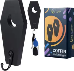 Wall-mounted Coffin Key Holder - Gothic Home Decor Wall Hanging hooks - Gothic and spooky Halloween decorations
