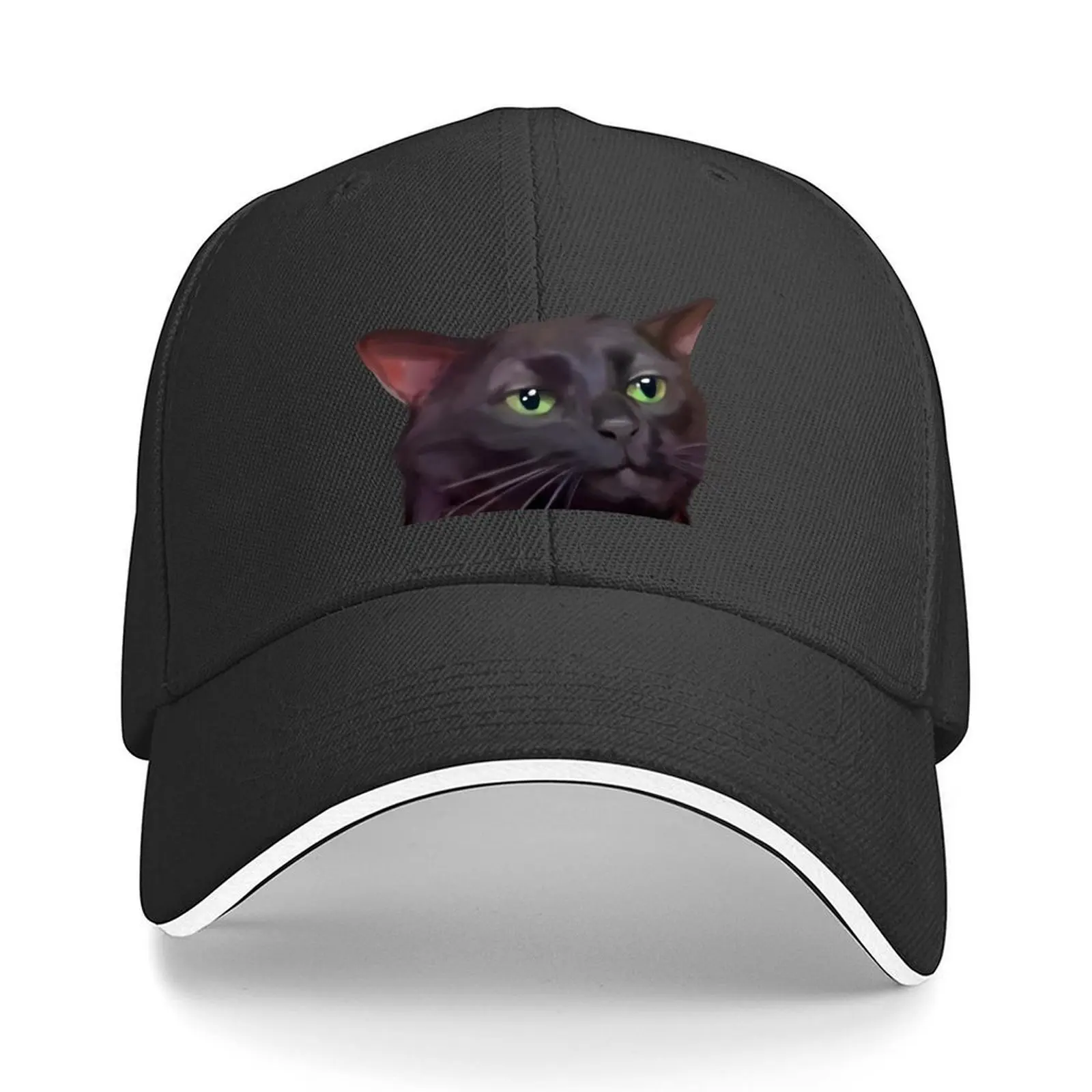 

Black Cat Zoning Out Meme Baseball Cap sailor cap for men fashionable Golf Cap Hat men Female Men's