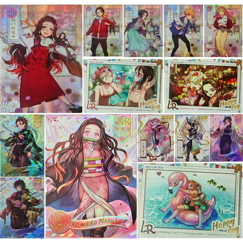 

Anime Demon Slayer OR LR XR Series Collectible Cards Kamado Tanjirou Kochou Shinobu Kanroji Mitsuri Birthday Gift Children's Toy