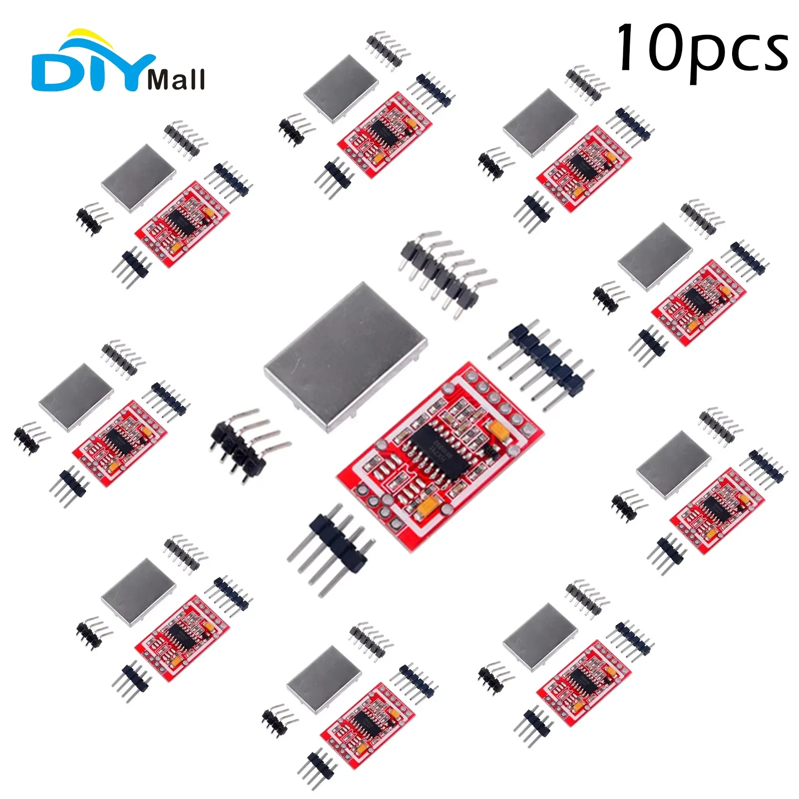 DIYmall HX711 Weighing Sensor AD Module 24-bit A/D Conversion Metal Shield