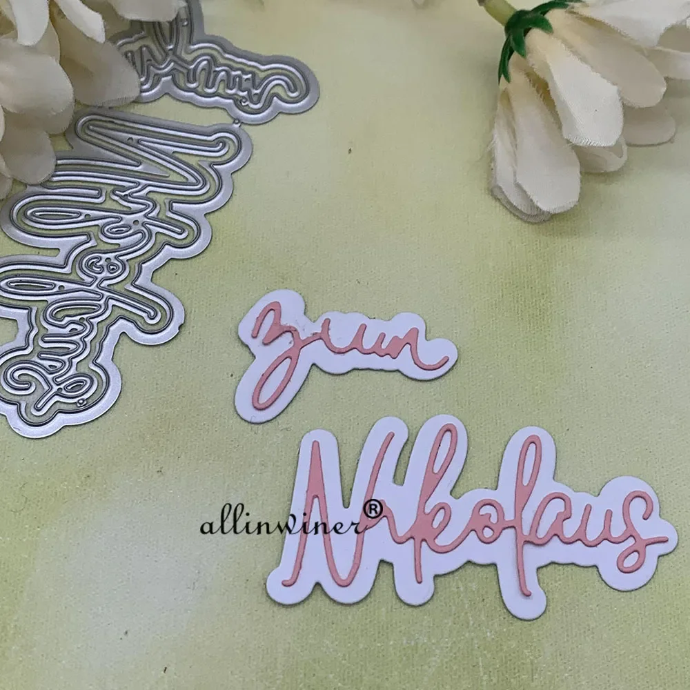 

Nikolaus letter Metal Cutting Dies Stencils For DIY Scrapbooking Decorative Embossing Handcraft Die Cutting Template
