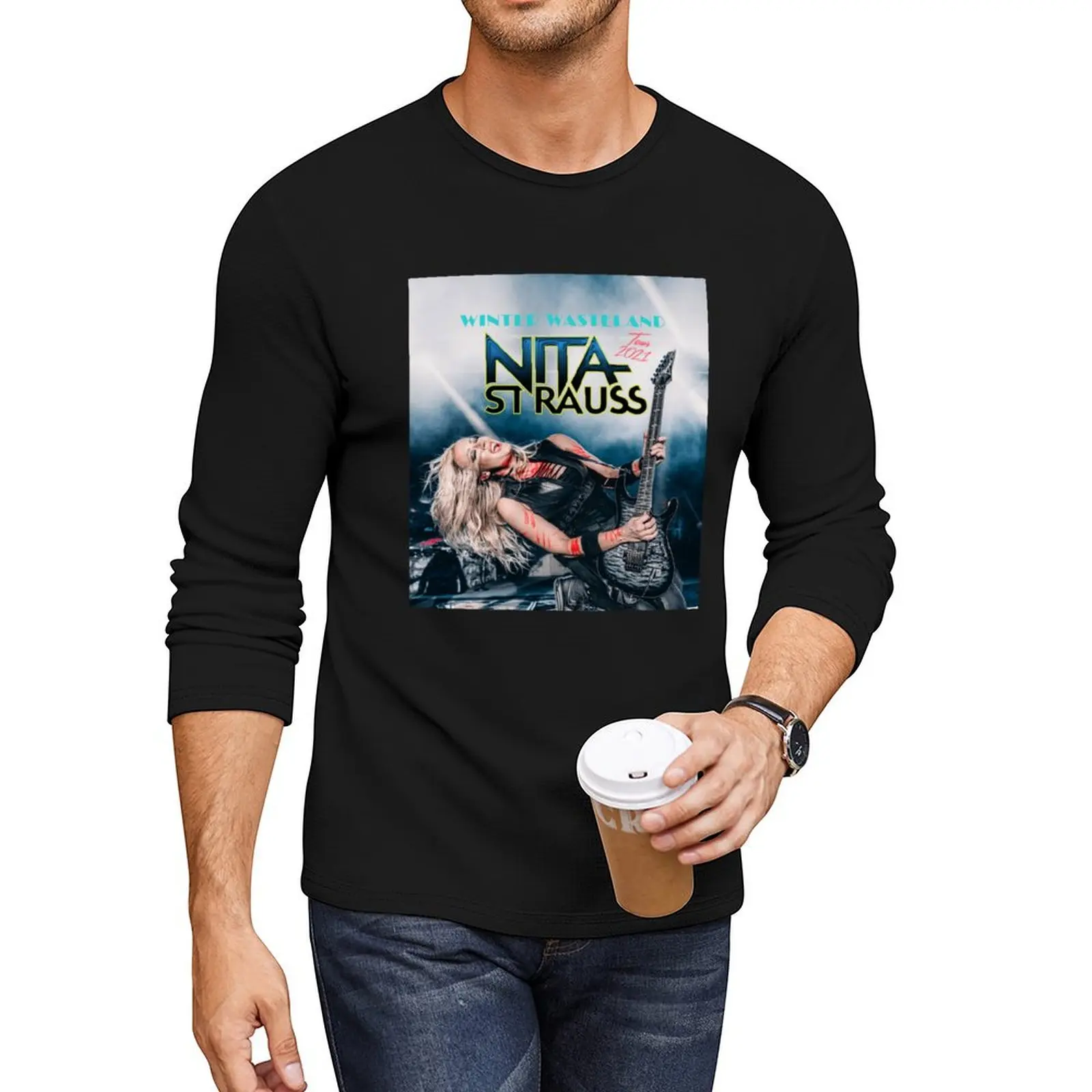 

viferit Nita Strauss Winter wasteland tour 2021 Long T-Shirt customized t shirts graphics t shirt sweat shirts, men