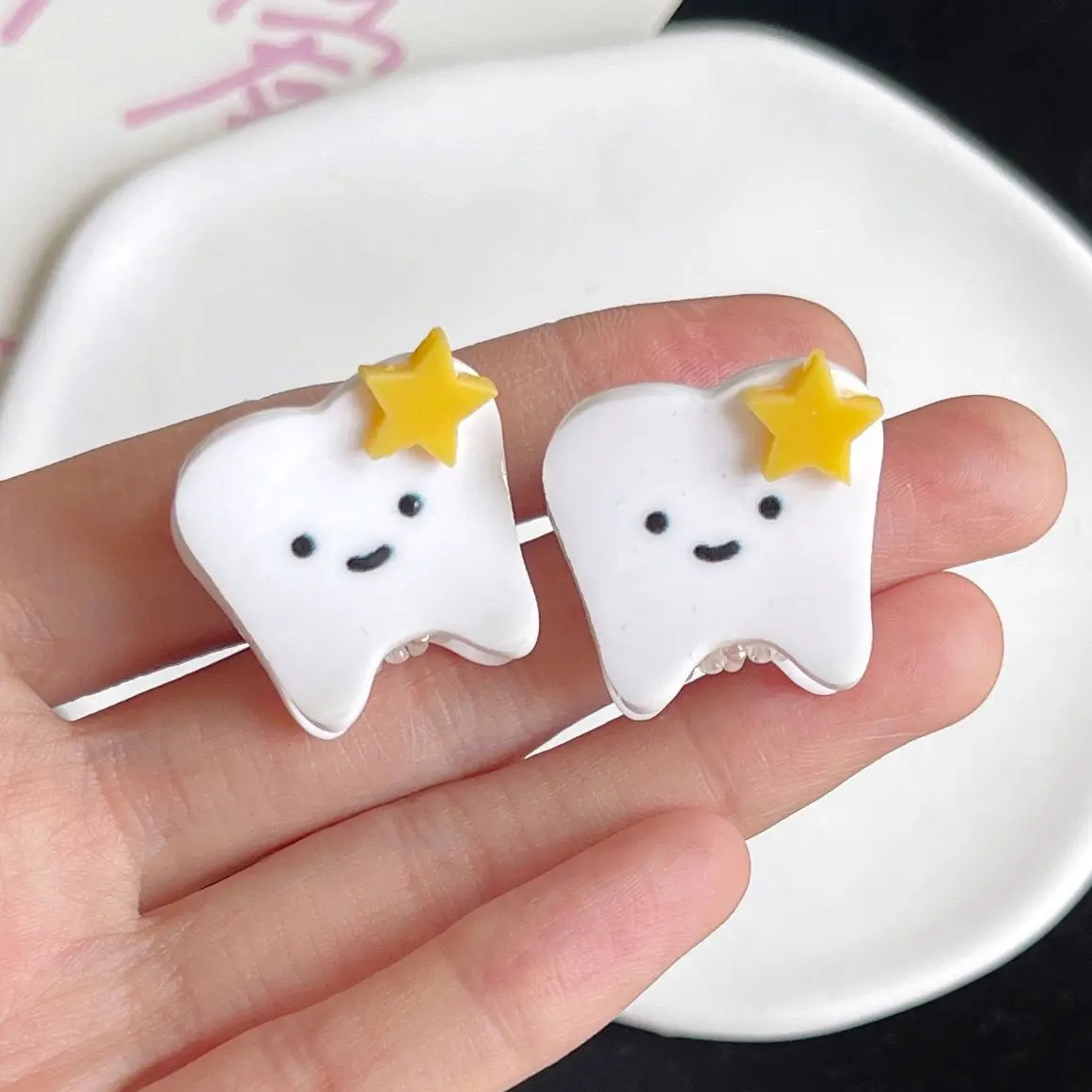 Cartoon Cute Teeth Star Pentagram Hair Clip for Women Cute Fun Creative Mini Hair Claws Aesthetic Fashion Hair Accessories Gift