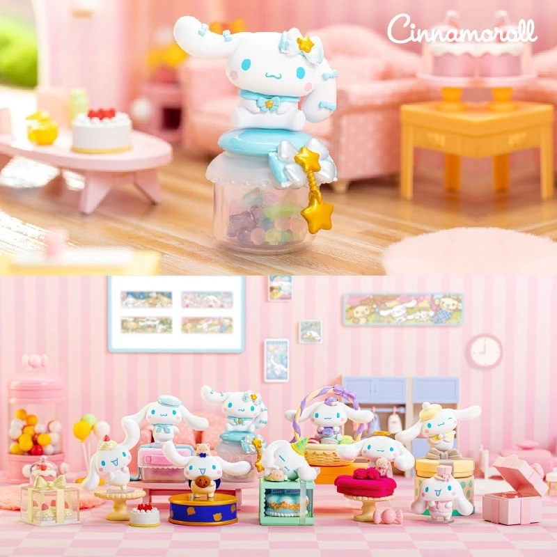 

Sanrio dessert gift blind box trendy toy figure table ornament doll cute girl exquisite birthday gift cinnamoroll