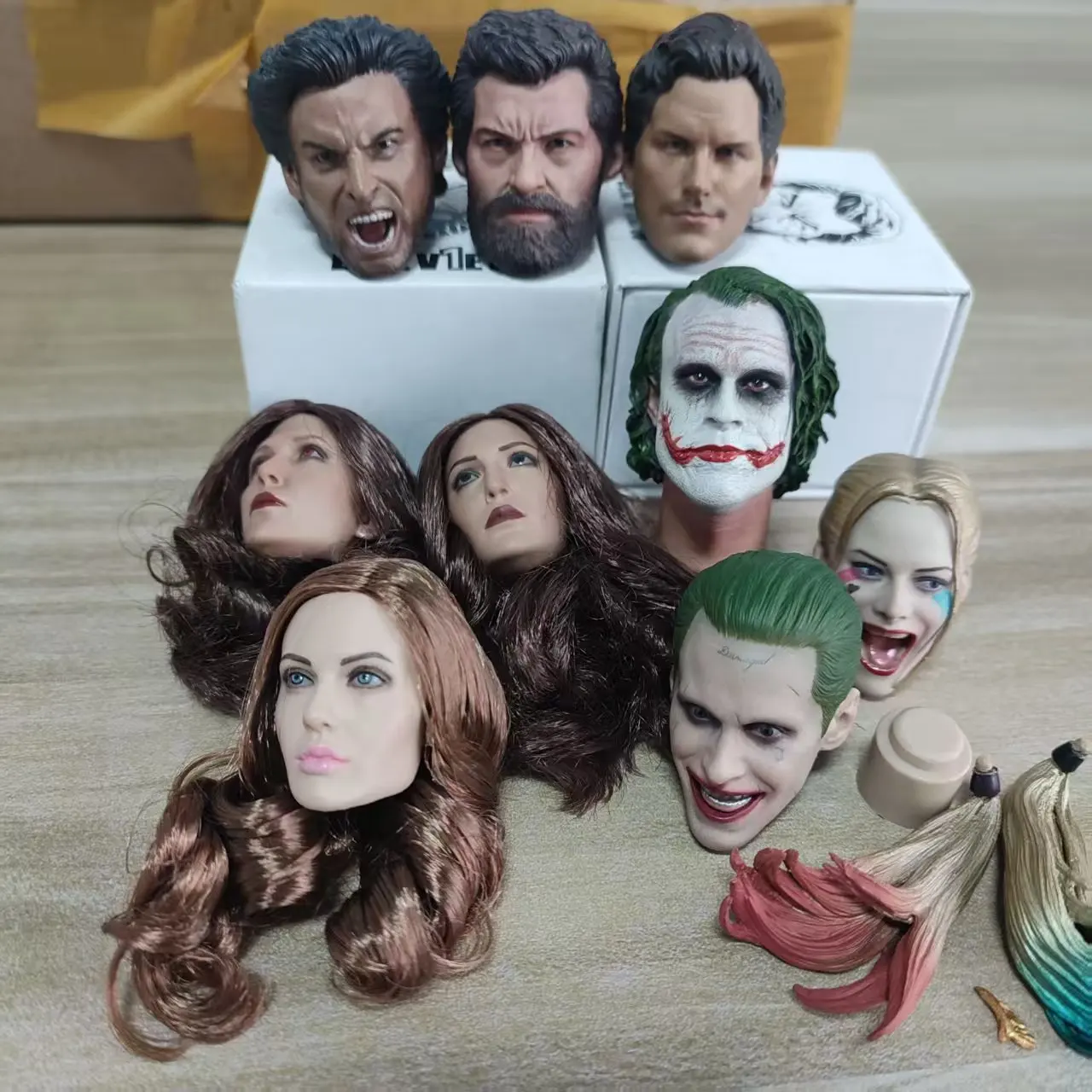 Sculpture de tête masculine et féminine, échelle 1/6, modèle adapté au corps de 12 pouces, accessoires de figurine d'action