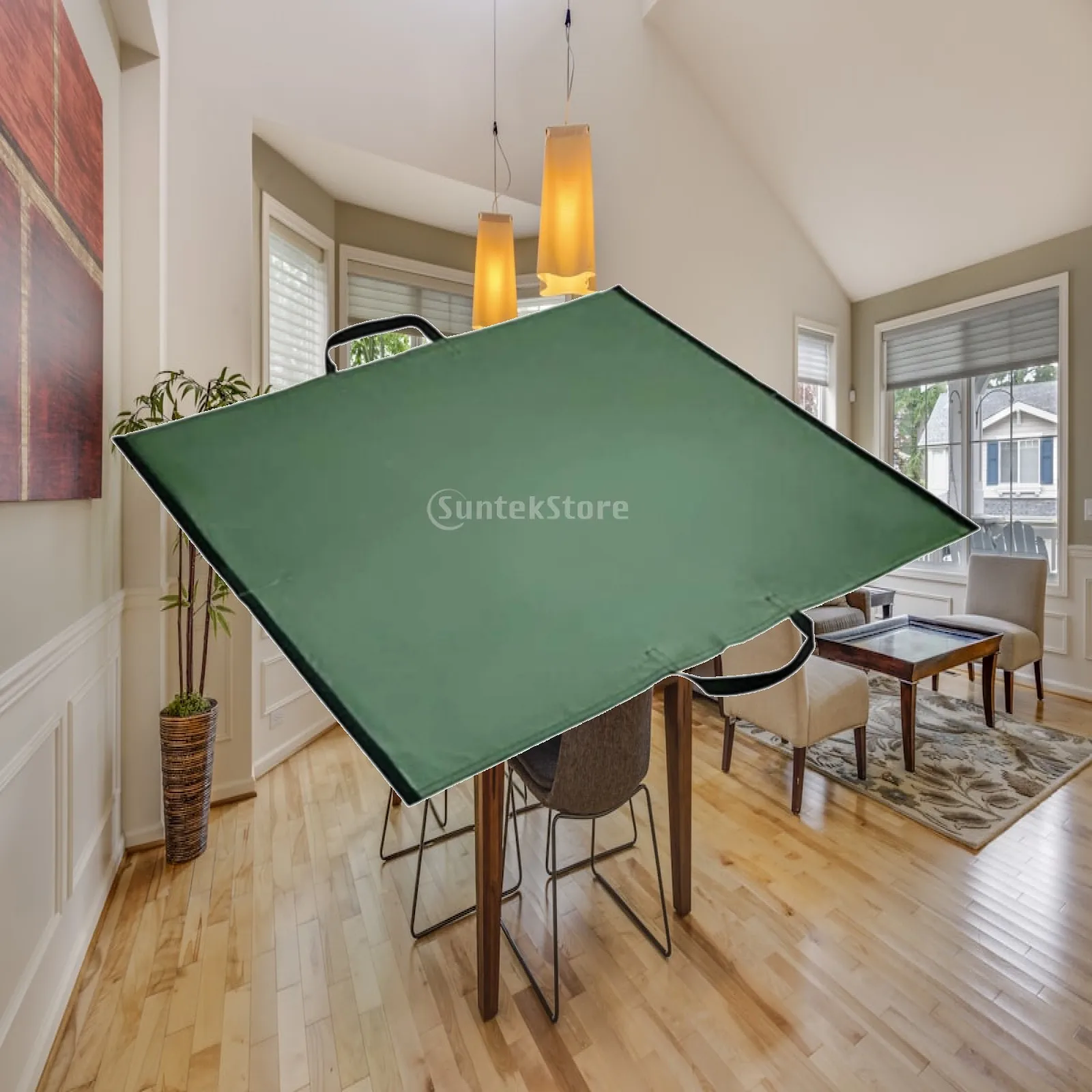 Garden Tarpaulin Heavy Duty Outdoor Leaf Container Waterproof Waste Bag Reinforced Straps for Leaf Weed Grass Collection
