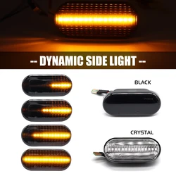 Dynamic Side Marker Light Turn Signal Blinker Lamp For SEAT Leon Ibiza 6L Ford Focus MK2 VW Golf 3 4 Lupo Passat Polo 6N 9N Bora