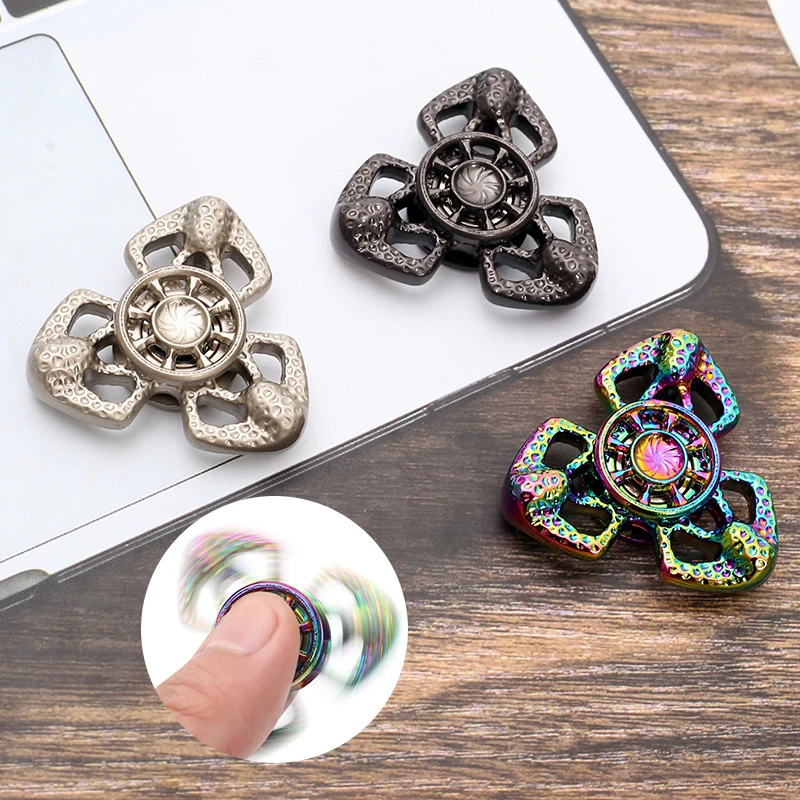 EDC Fidget Spinner Mini Vlinder Vingertop Gyro Fidget Speelgoed Stressverlichting Volwassen Magnetisch Metalen Speelgoed Verlicht angst en stress