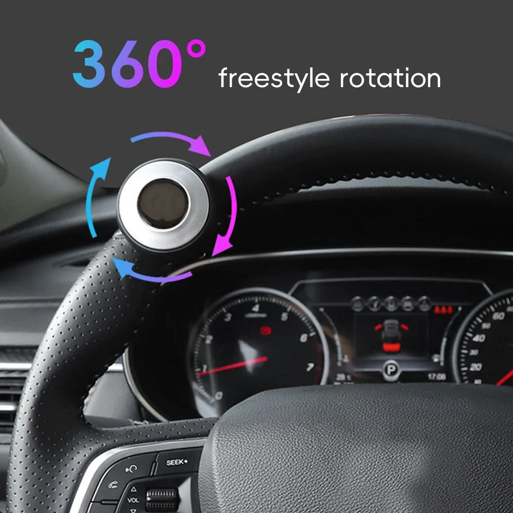 Car Turning Steering Wheel Booster Spinner Knob 360 Degree Rotation Metal Bearing Power Handle Ball Shaped Helper Hand Control