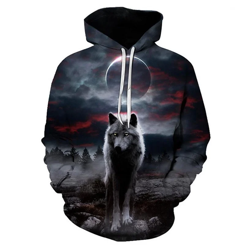 

New Animal 3d Print Wolf Men Hooded Long Sleeve Sweater Streetwear Tops Sweatshirts Casual Sweat Y2k Hoodies Oversize Clothing